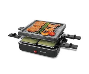 Emerio Raclettegrill,4 sartenes,Grillplatte Antiadherente (RG-120656)
