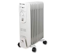 Emerio Radiador de aceite HO-105589, 2000 W, 3 niveles de calor, termostato manual, móvil gracias a las ruedas ligeras, protección antivuelco y contra sobrecalentamiento, indicador de funcionamiento óptico, recogedor de cable.