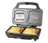 Emerio Sandwichera XXL apta para todos los tamaños de tostadas, sin BPA, forma de concha, fácil de limpiar, queso no gotea, ganador de precios/rendimiento, prueba 03/2019, 900 W