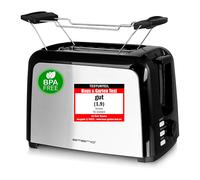 Emerio TO-123924 Tostadora 2 Rebanadas 750W Negro/Acero Inoxidable