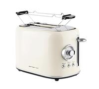 EMERIO TO-133281.1 - Tostadora estilo retro | 800 W | 2 rebanadas | 7 grados de tostado ajustables | accesorio para panecillos | centrado y apagado automático | 3 en 1: descongelar - calentar