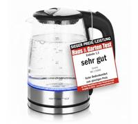 Emerio Hervidor de agua eléctrico WK-119988 de cristal con luz, 2200 W, 1.7 litros