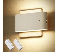 Emeritpro Luz Nocturna, 2 Piezas Quitamiedos con Sensor Crepuscular, Brillo Ajustables 0-100LM, 3000K Blanco Cálido, Luz Noche Enchufe para Habitación Bebé, Dormitorio, Pasillos, Sala