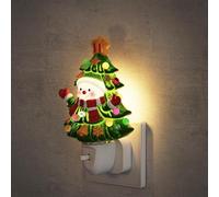 Emeritpro Luz Nocturna Infantil, Luz Nocturna Enchufe con Forma de árbol de Navidad, para Niños, Pasillos, Escaleras, Aseos, Cocinas, Dormitorios, Lampara Infantil 0.6W, 3000K, 1pcs