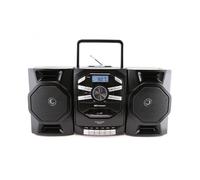 Emerson - Reproductor de CD portátil con Reproductor de Cassette, grabadora de Cinta, Radio Am/FM, Entrada AUX, Altavoces Desmontables, AC/DC y Funciona con Pilas, Sistema estéreo para el hogar,