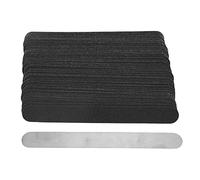 Emery Board Nail Files, Nail File, 100 Pcs Replacement Nail File Strip Kit with Reusable Stainless Steel Base Plate, for Nail Salons and At Home Manicures