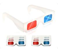 Emezddo 10 Pares de Gafas 3D, Gafas Estéreo de Papel, Lentes Rojas y Azules, Películas 3D y Decoración de Viaje, para Entretenimiento en Casa, Aulas Escolares y Exposiciones Científicas