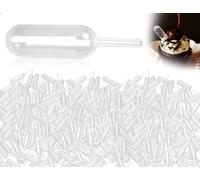 Emezddo 150 piezas pipetas,pipetas de transferencia de plástico,gotero de líquido exprimidor,pipetas desechables, gotero de líquido desechable,para fresas,mermelada de chocolate,cupcakes,postres(4 ml)