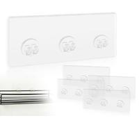 Emezddo 4 piezas de ganchos adhesivos para estantes de ducha,ganchos de repuesto transparentes,ganchos autoadhesivos para toallas,ganchos de pared impermeables,sin taladrar,para estantes de ducha