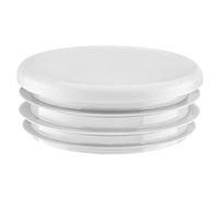 EMFA Tapa de Tubo Redonda Acanalada 28 mm Blanco 8 Piezas Tapa de Tubo Redonda Tubo de Acero 28 mm Tapas de Tubo de plástico 2,8 cm