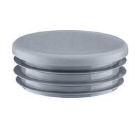 EMFA Tapa de Tubo Redonda Acanalada 28 mm Gris 20 Piezas Tapa de Tubo Redonda Tubo de Acero 28 mm Tapas de Tubo de plástico 2,8 cm