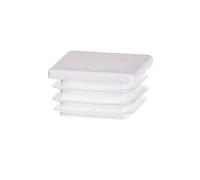 EMFA Tapón para Tubo Cuadrado 10x10 mm, Blanco, 10 Piezas