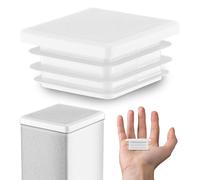 EMFA Tapón para Tubo Cuadrado 30x30 mm, Blanco, 50 Piezas