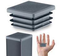 EMFA Tapón para Tubo Cuadrado 40x40 mm, Antracita, 5 Piezas