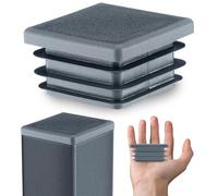 EMFA Tapón para Tubo Cuadrado 50x50 mm, Antracita, 10 Piezas