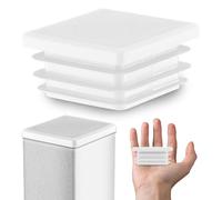 EMFA Tapón para Tubo Cuadrado 60x60 mm, Blanco, 1 Pieza