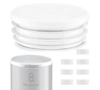 EMFA Tapón para Tubo Redondo Acanalado 70 mm Blanco, 8 Unidades