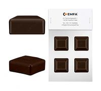EMFA Tapones para postes de valla, 40 x 40 mm, 4 unidades, color marrón, cuadradas, tapas para postes de vallas, tapa de plástico, tapas de valla 4 x 4 cm