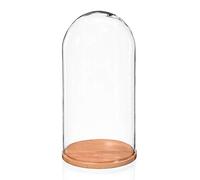 EMH Bóveda circular de cristal hecha a mano de Cloche de la exhibición de Cloche con la base natural 24"