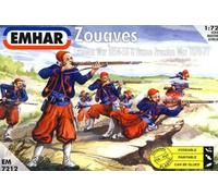 Emhar - 50 Soldados Zuaven Krimkrieg + Tres Plataformas 1:72 Prusos Franco Kit