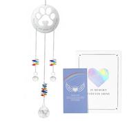Emibele Parasol Conmemorativo de Mascota con Huella de Pata, Regalos en Memoria de la Pérdida de un Perro, Regalo de Condolencia por la Muerte de una Mascota, Regalos de Recuerdo para Perros y Gatos