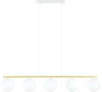 Emibig Allora lámpara colgante 5x10 W blanco-leche 1255/5