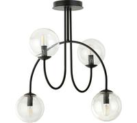 Emibig Archi lámpara de techo 4x10 W negro-transparente 1286/4A
