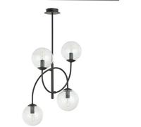 Emibig Archi lámpara de techo 4x10 W negro-transparente 1286/4B