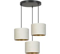 Emibig Hilde lámpara colgante 3x15 W blanco-negro-oro 1052/3PREM