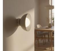 EMIBIG LIGHTING Aplique de pared Bibi K1, beige, acero/vidrio, Ø 18 cm
