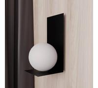 EMIBIG LIGHTING Aplique de pared forma 5, 15 cm x 30 cm, negro/ópalo True