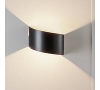 EMIBIG LIGHTING Aplique de pared Vero de acero lacado, negro True