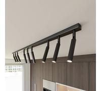 EMIBIG LIGHTING Downlight Ivi, 9 luces, 116 cm de largo, negro, metal, G9