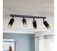 EMIBIG LIGHTING Downlight Kumo negro/dorado 4 luces