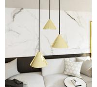 EMIBIG LIGHTING Lámpara colgante Elit, 3 luces, Ø 20 cm, negro/dorado, metal