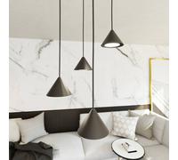 EMIBIG LIGHTING Lámpara colgante Elit, 4 luces, Ø 30 cm, negro, metal, GX53