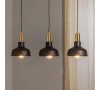 EMIBIG LIGHTING Lámpara colgante Gubo, 3 luces, negro