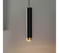EMIBIG LIGHTING Lámpara colgante Kumo larga negra/dorada 1 luz