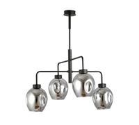 EMIBIG LIGHTING Lámpara colgante Lukka, 4 luces, negro/grafito