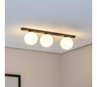 EMIBIG LIGHTING Lámpara de techo Fit, negro/ópalo, 3 luces