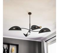 EMIBIG LIGHTING Lámpara de techo Lotus, negro/dorado, 4 luces