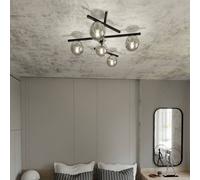 EMIBIG LIGHTING Lámpara de techo Smart, negro/grafito, 5 luces