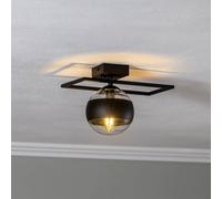 EMIBIG LIGHTING Plafón Imago 1D, negro/transparente, 1 luz