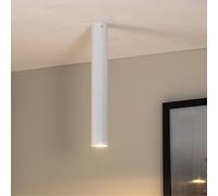 EMIBIG LIGHTING Tecno 1L downlight de techo, acero, GU10, altura 45 cm, blanco