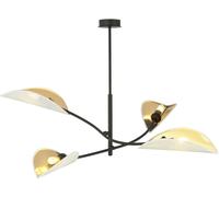 Emibig Lotus lámpara de techo 4x10 W blanco-negro-oro 1107/4
