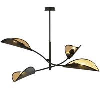 Emibig Lotus lámpara de techo 4x10 W negro-oro 1106/4