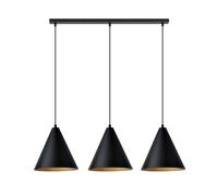 Emibig Rebel lámpara colgante 3x15 W negro-oro 1271/3