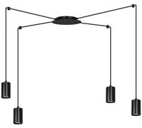 Emibig Traker lámpara colgante 4x8 W negro 524/4