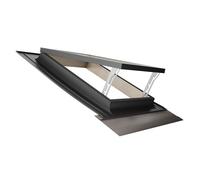 Emica - Claraboya abertura Vasistas en Aluminio | Línea Best Vidrio Aislante 4-9-4 | Tirador con 4 posiciones de apertura | Ventanas de Tejado (55x98 Base x Alto)