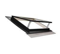 Emica - Claraboya abertura Vasistas en Aluminio | Línea Best Vidrio Aislante 4-9-4 | Tirador con 4 posiciones de apertura | Ventanas de Tejado (90x48 Base x Alto)